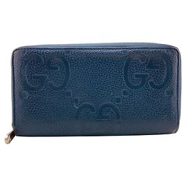 Gucci Navy Leder Langbörse