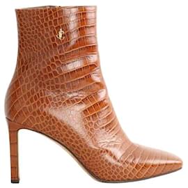 Botas de cuero marrón - Jimmy Choo