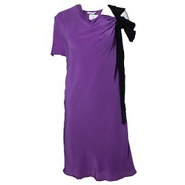Autre Marque Vionnet Paris, lila Midi-Kleid mit Schleife