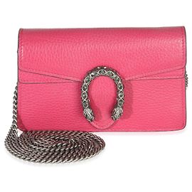 Gucci Pink Dollar Pelle di Vitello Cristallo Super Mini Dionysus Flap