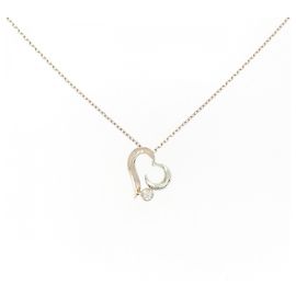 Autre Marque Star Jewelry K10 Gold Diamant Herz Halskette