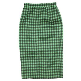 Autre Marque Falda shaggy de cuadros Vichy N°21