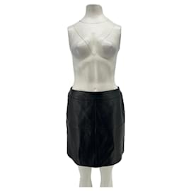 Falda de cuero negra Eric Bompard