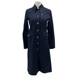 Vestido de denim crudo Tod's Azul marino