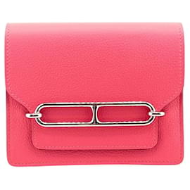 Hermès Lauris Leder Bifold Geldbörse in Pink