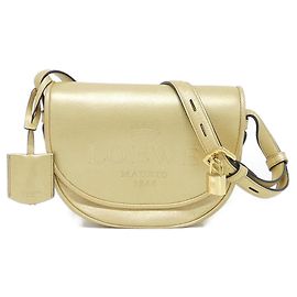 Borsa a Spalla in Pelle Dorata Loewe Heritage