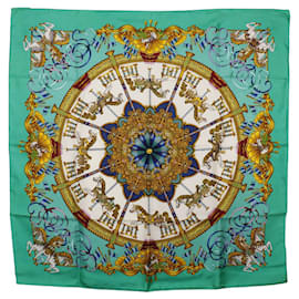 Foulard in seta Hermès Green Luna Park 90