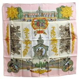 Foulard in seta Sanssoucy rosa Hermès 90