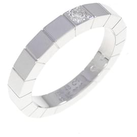 Cartier Lanieres Ring aus 750 Weißgold mit Diamanten, Größe 8