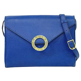 Céline Bolso de hombro de cuero con logo circular Celine