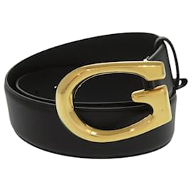 Cintura in pelle e metallo con fibbia G nera di Gucci