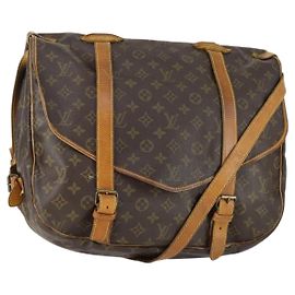 LOUIS VUITTON Monogram Saumur 43 Shoulder Bag M42252 LV Auth mr1947