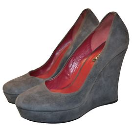 Zeppe Le Silla in scamosciato grigio taglia 38