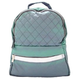 Zaino Matelassé Chanel in nylon verde ombré