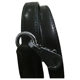 Cinghia Hermès per borsa Hermès Kelly in pelle nera gioielleria in palladio lunghezza 92cm