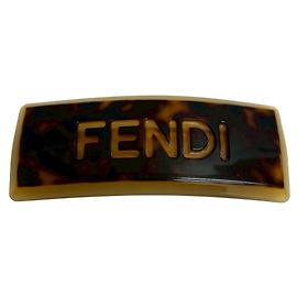 Fermaglio FENDI in tartaruga marrone