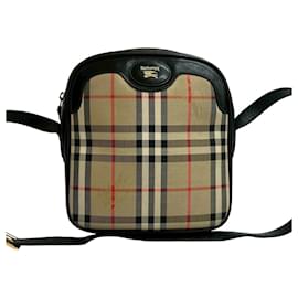 Mini borsa a spalla Pochette in tela e pelle Nova Check di Burberry