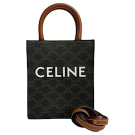Borsa a mano in pelle Cabas Mini Vertical CELINE 2-in-1 - Céline