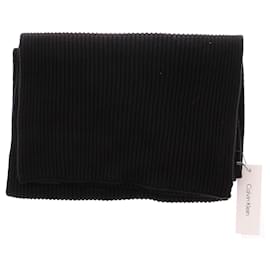 Sciarpa nera in cotone e cashmere - Calvin Klein