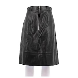 Falda de cuero negra Hugo Boss