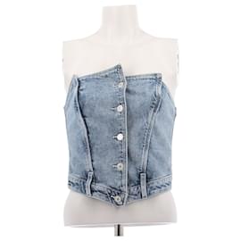 Guess Denim Bustier Blau Baumwolle