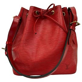 Borsa semi a spalla Petit Noé in pelle Epi Louis Vuitton