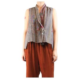 Autre Marque Gilet ricamato multicolore - Taglia unica