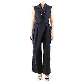 Brunello Cucinelli Mono sin mangas adornado con lentejuelas negras - talla M