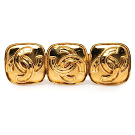 Spilla Vintage Triple Coco Mark Placcata Oro di Chanel