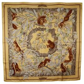 Foulard in seta Casse Noisette marrone Hermès 90