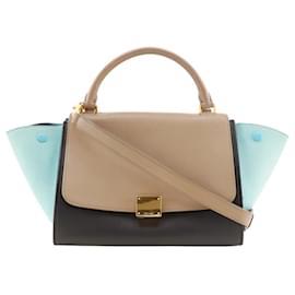 Céline Borsa Trapeze in pelle tricolore nera Celine piccola