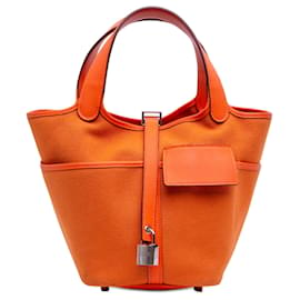 Hermès Laranja Toile Goeland e Swift Cargo Picotin Lock 18