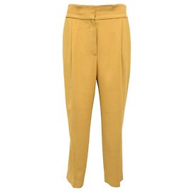 Brunello Cucinelli gerade geschnittene Hose aus gelbem Polyester