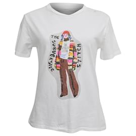 Camiseta impresa The Subversive Stitch en algodón blanco de Dior