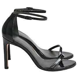 Sandali NudistSong Stuart Weitzman in pelle verniciata nera