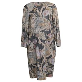 Abrigo Largo Dries Van Noten en Lana con Estampado Floral