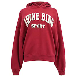 Anine Bing Alec Hoodie aus roter Baumwolle