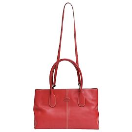 Tod's D Tote Tasche aus burgunderfarbenem Leder