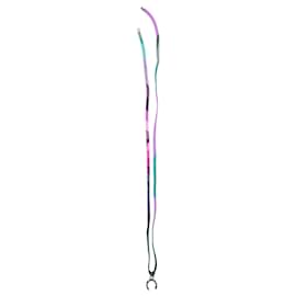 Pendentif Tourbillon en forme de fer à cheval Hermès sur cordon en soie multicolore