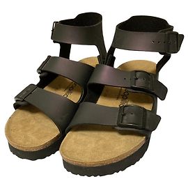 Autre Marque Papillio Leather Wedge Sandals