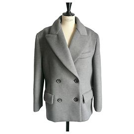 MIU MIU Kaschmir-Woll-Peacoat 38/40 ITALIENISCH NEU ZUSTAND FW 23