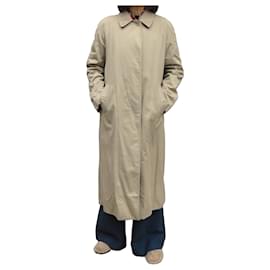 Impermeable Burberry Caqui de Algodón