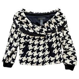 Chaqueta Donna Karan Black Label Pata de Gallo de Lana y Cachemira