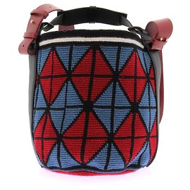 Autre Marque Borsa in tessuto rossa e blu AZ FACTORY
