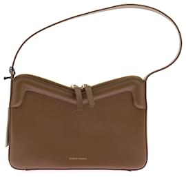 Borsa Mansur Gavriel in pelle marrone con strisce