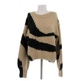 Braun-schwarzer Strickpullover mit Wolle - Autre Marque