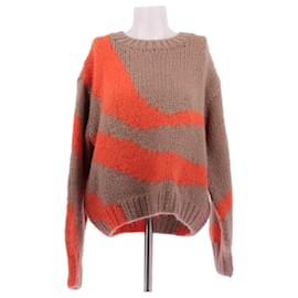 Braun-orange Strickpullover - Autre Marque