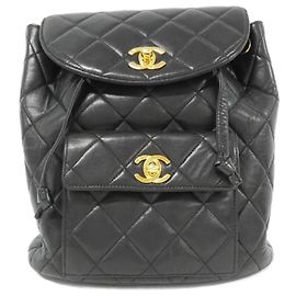 Zaino in agnello nero Chanel 04194