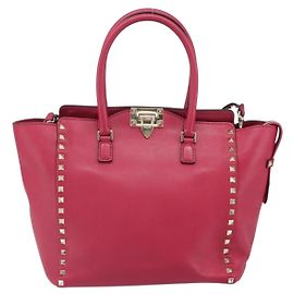Borsa Valentino Garavani Rockstud in pelle rigida piccola