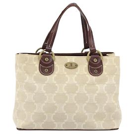 Céline Bolso de mano vintage Macadam de lona y cuero Celine